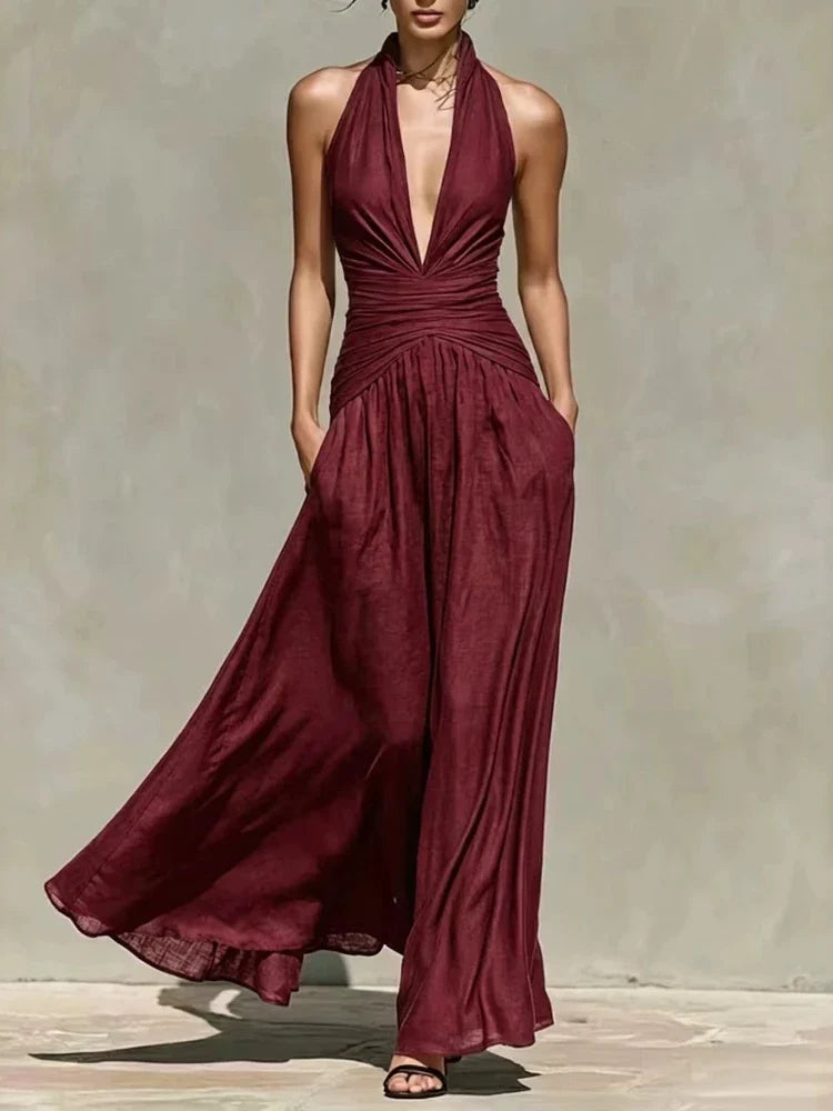 Anouk Ruched Waist Maxi Dress