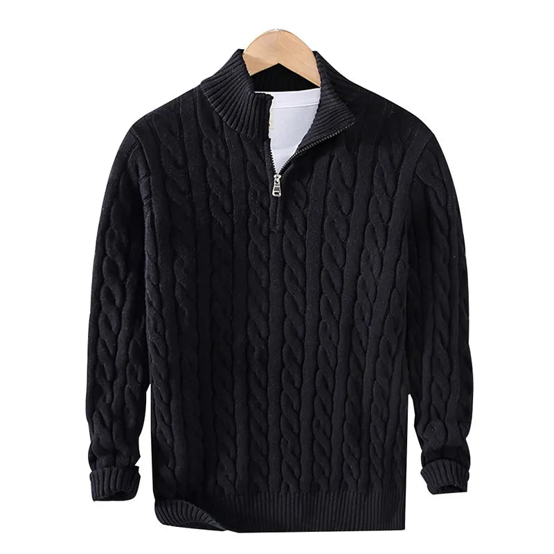 Grayson Half Zip Cable Sweater