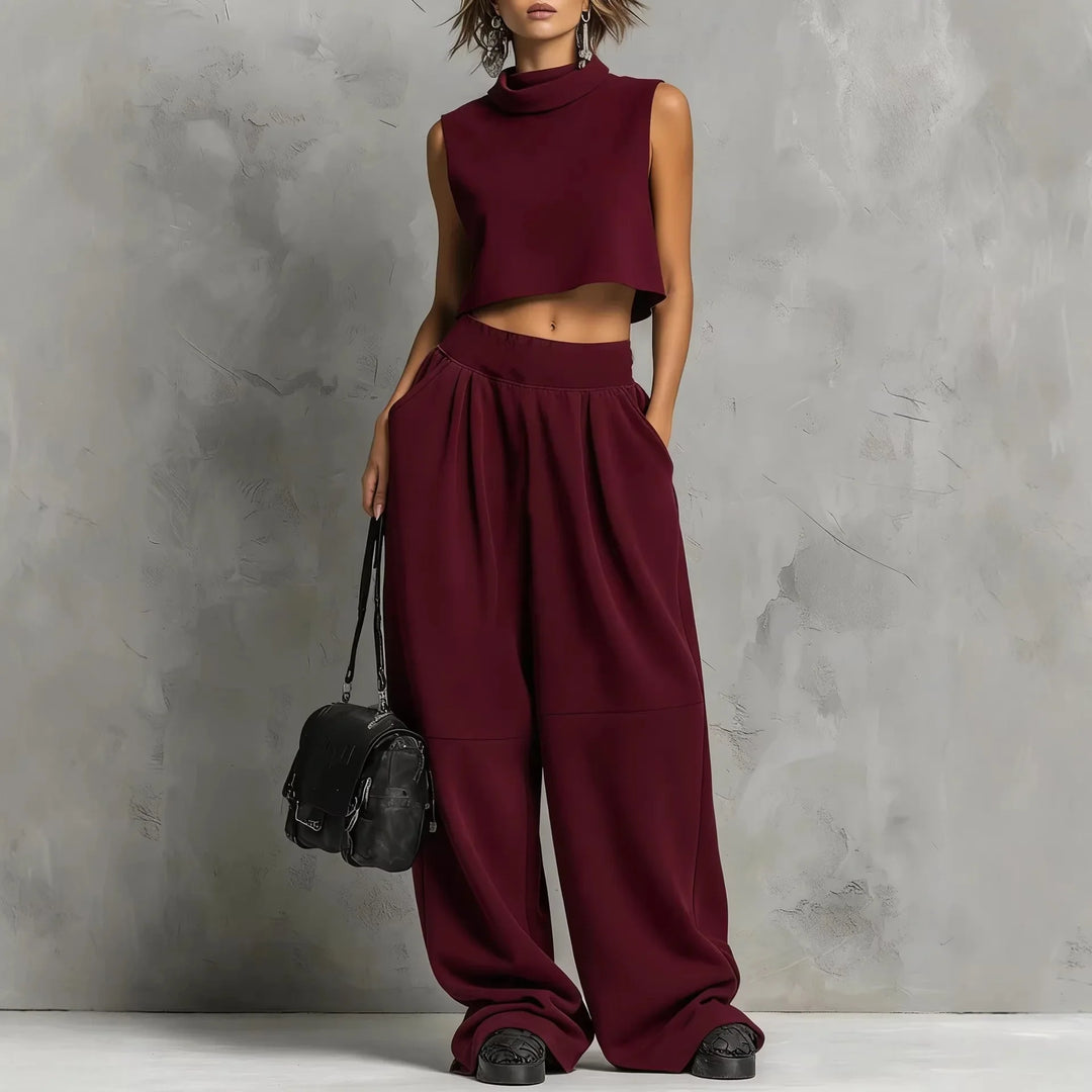 Viola Crop Top & Trouser Set