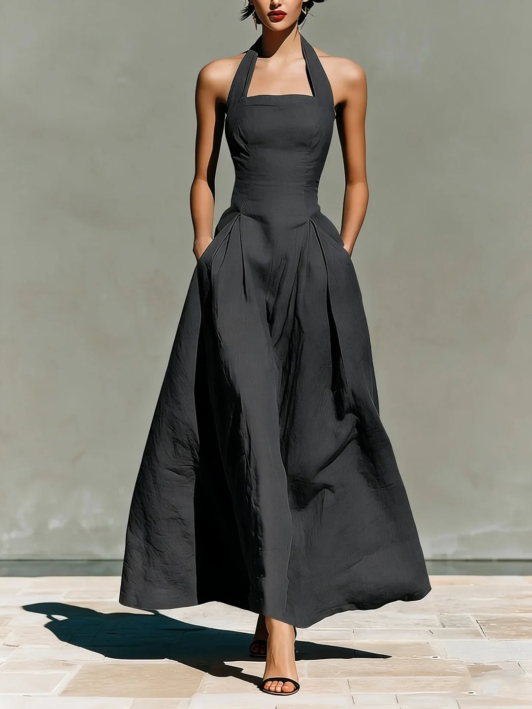 Antonio A Line Flowy Maxi Dress