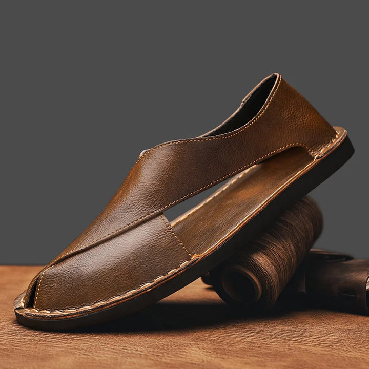 Draven Crossover Leather Sandal