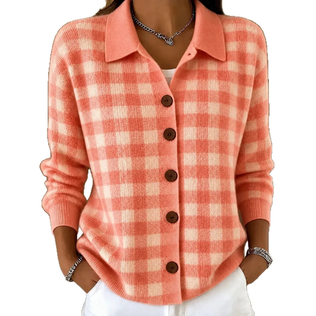 Marlow Plaid Button Cardigan