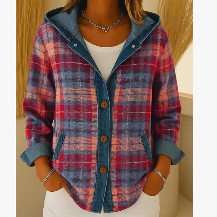Leona Contrast Plaid Jacket