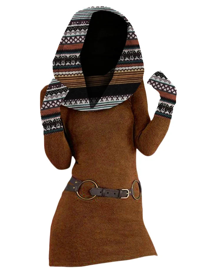 Marielys Cowl Neck Sweater Dress