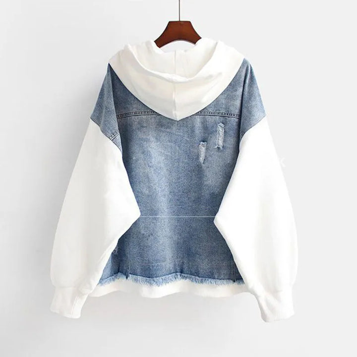Georgette Hooded Denim Jacket