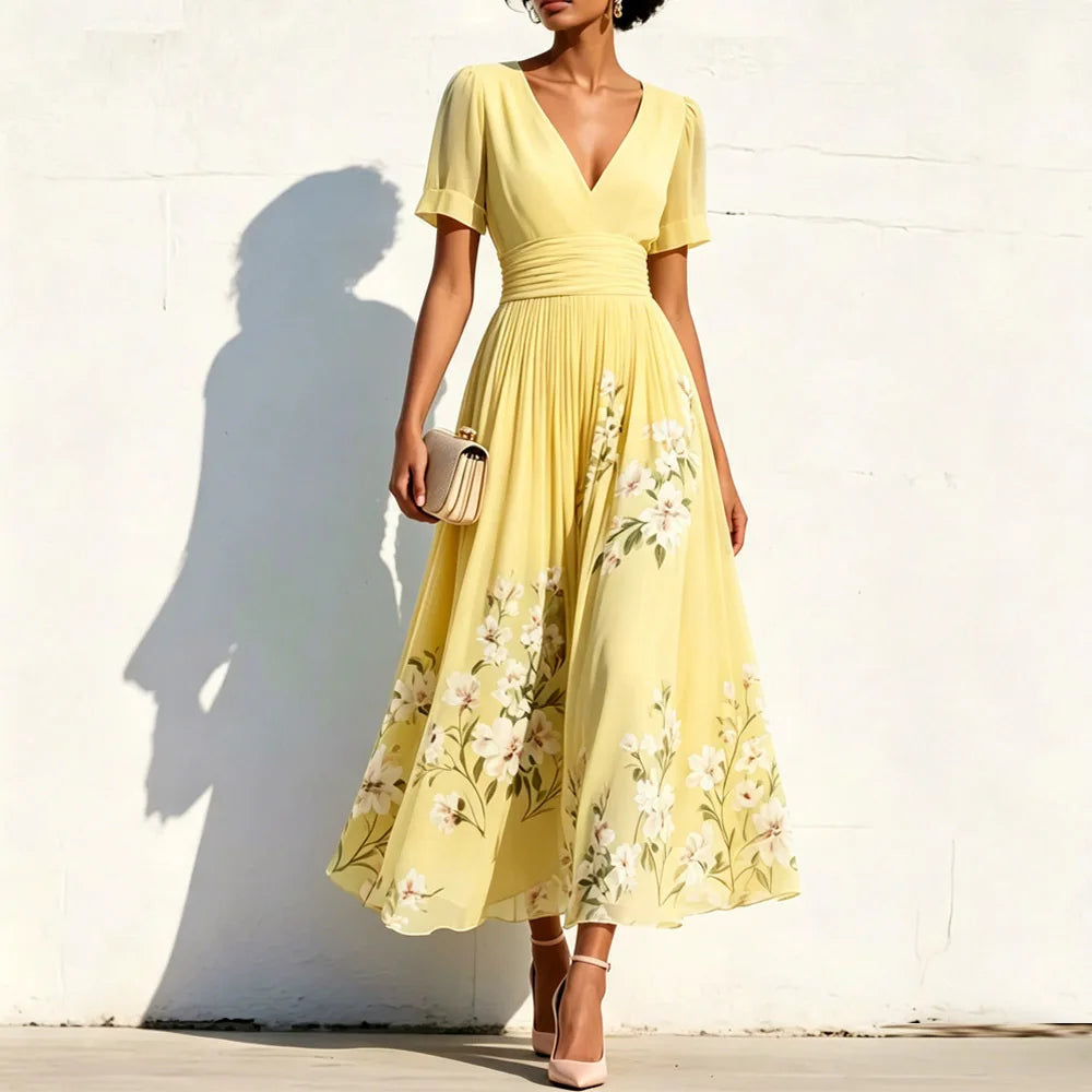 Weona Floral A Line Wedding Guest Dress