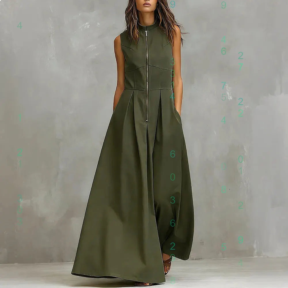 Virelle Elegant Pocket Zip Jumpsuit