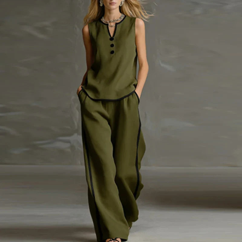 Noami Sleeveless Two Piece Set