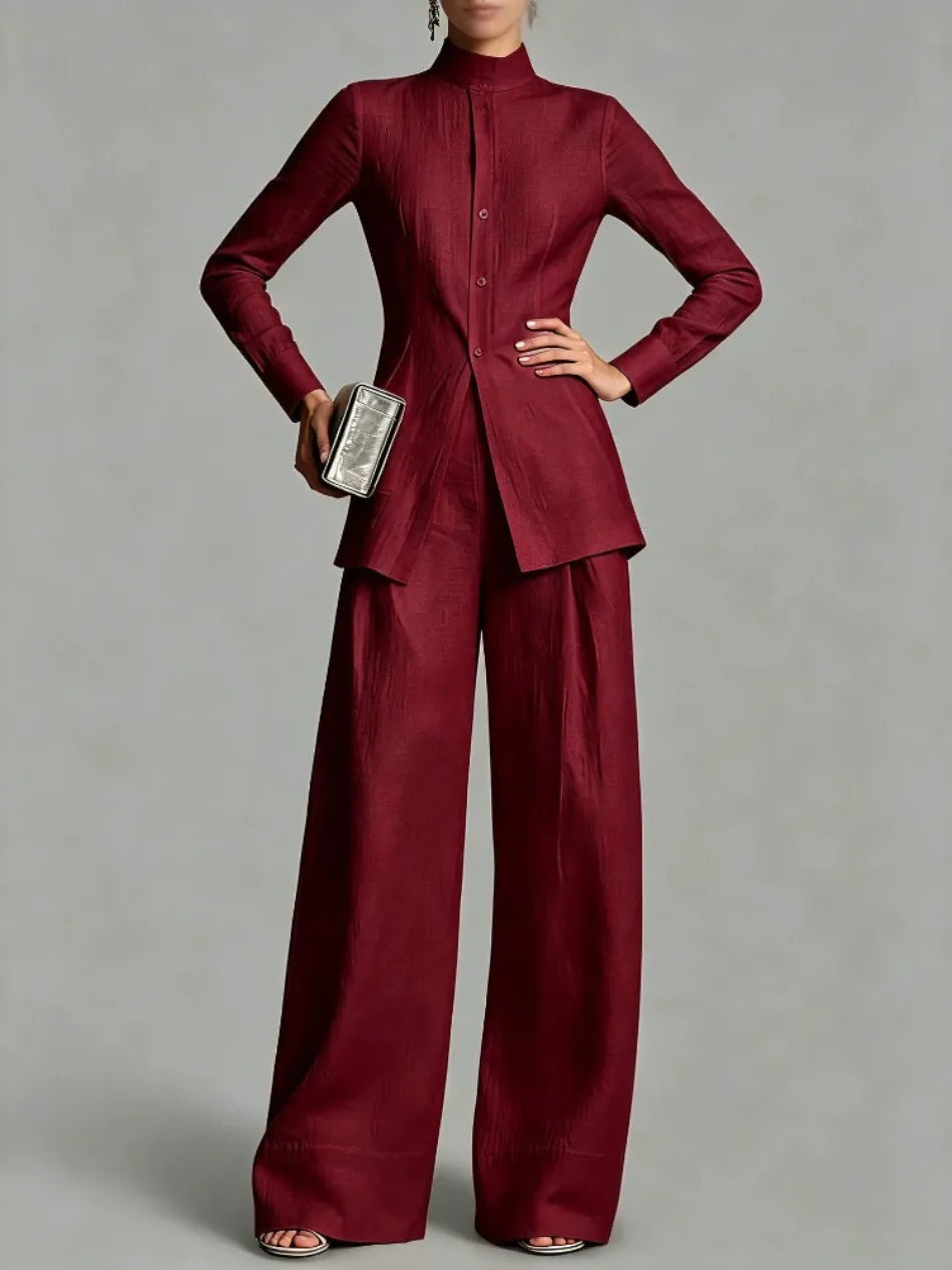 Rosamund Peplum Two-Piece Set