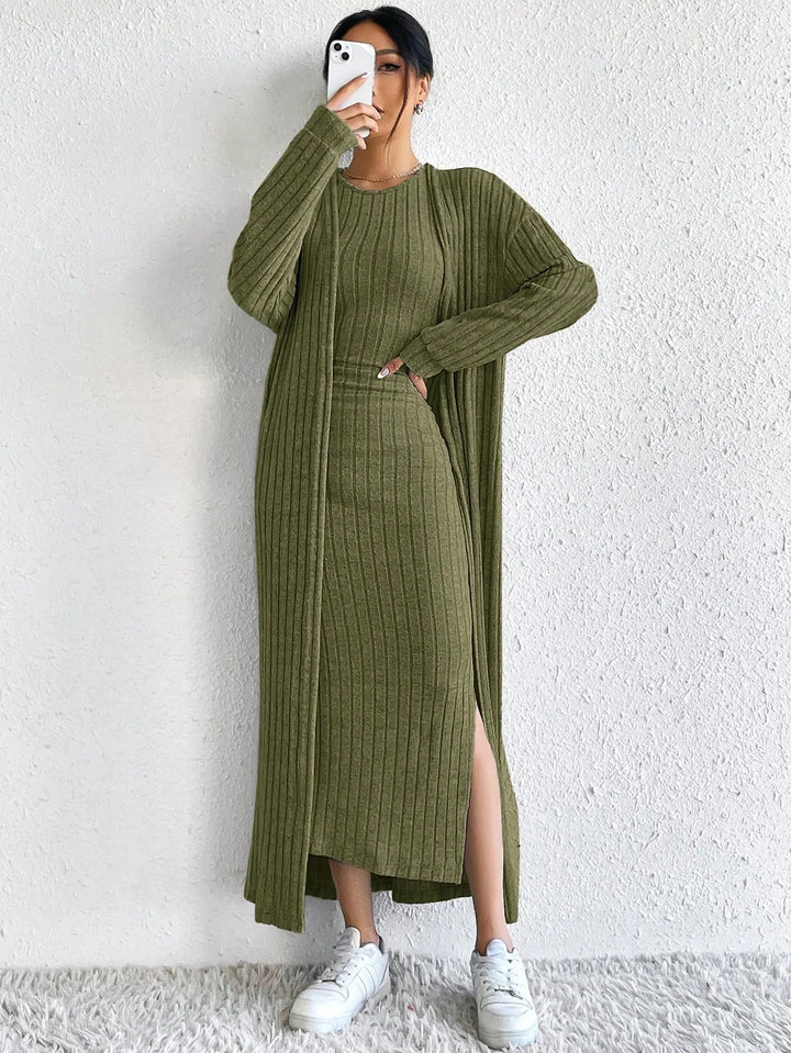 Vesper Ribbed Sheath Dress Set