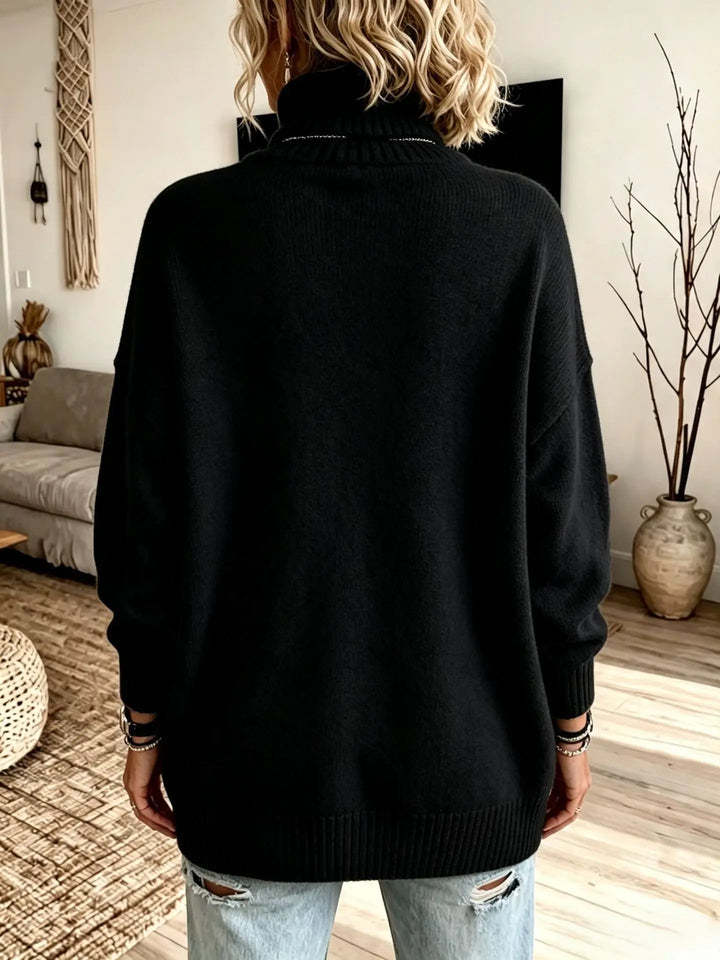 Amara Ribbed Turtleneck Sweater