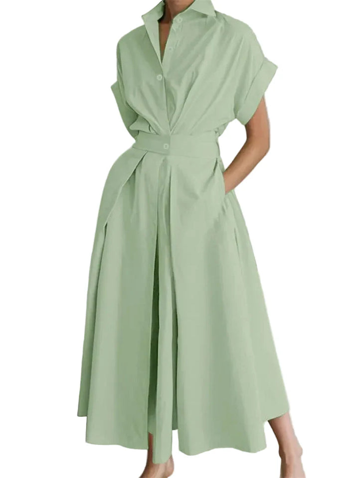 Brielle Relaxed Short Sleeve Midi Dress