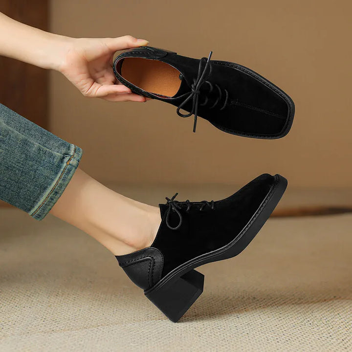 Velora Suede Block Heel Loafers