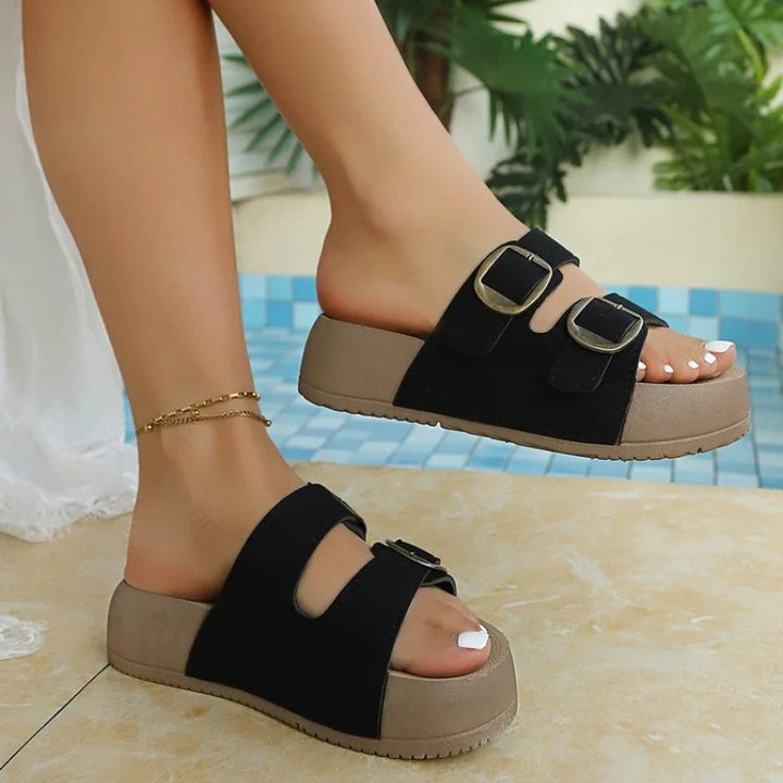 Zamilla Cushioned Buckle Sandals