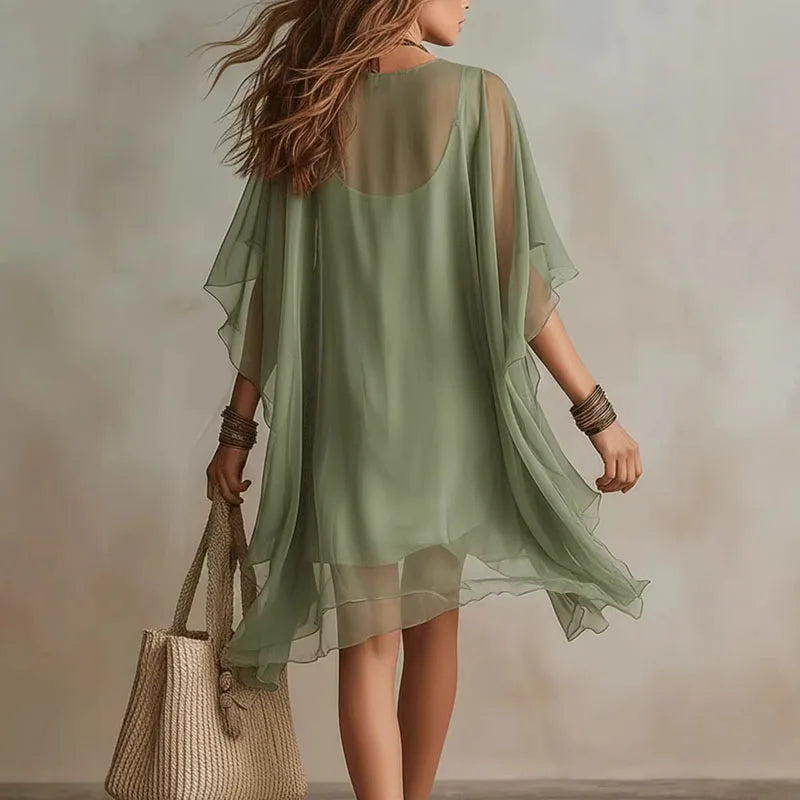 Elisia Lace Trim Mini Dress