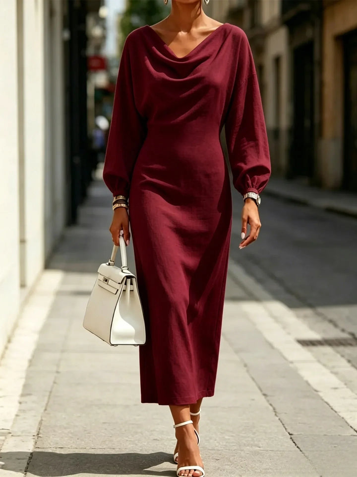 Nerissa Cowl Neck Midi Dress