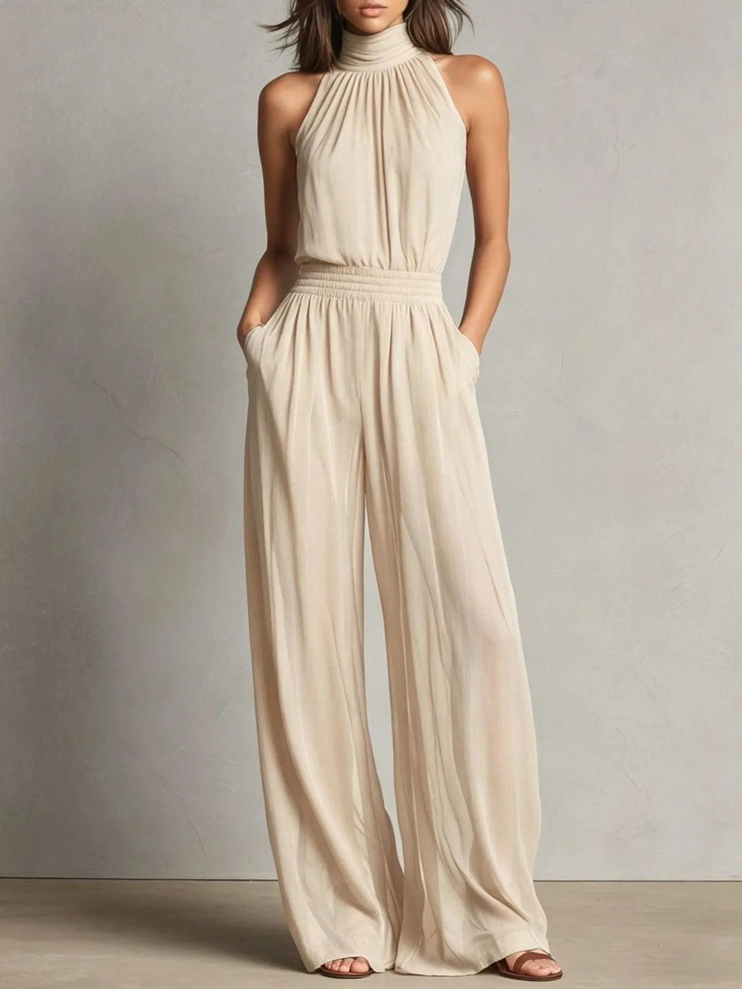 Liora Halter Wide Leg Jumpsuit