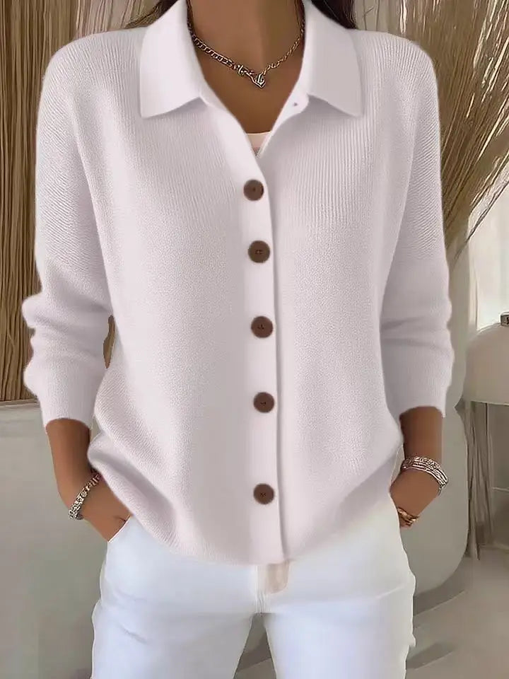 Elara Collared Knit Cardigan