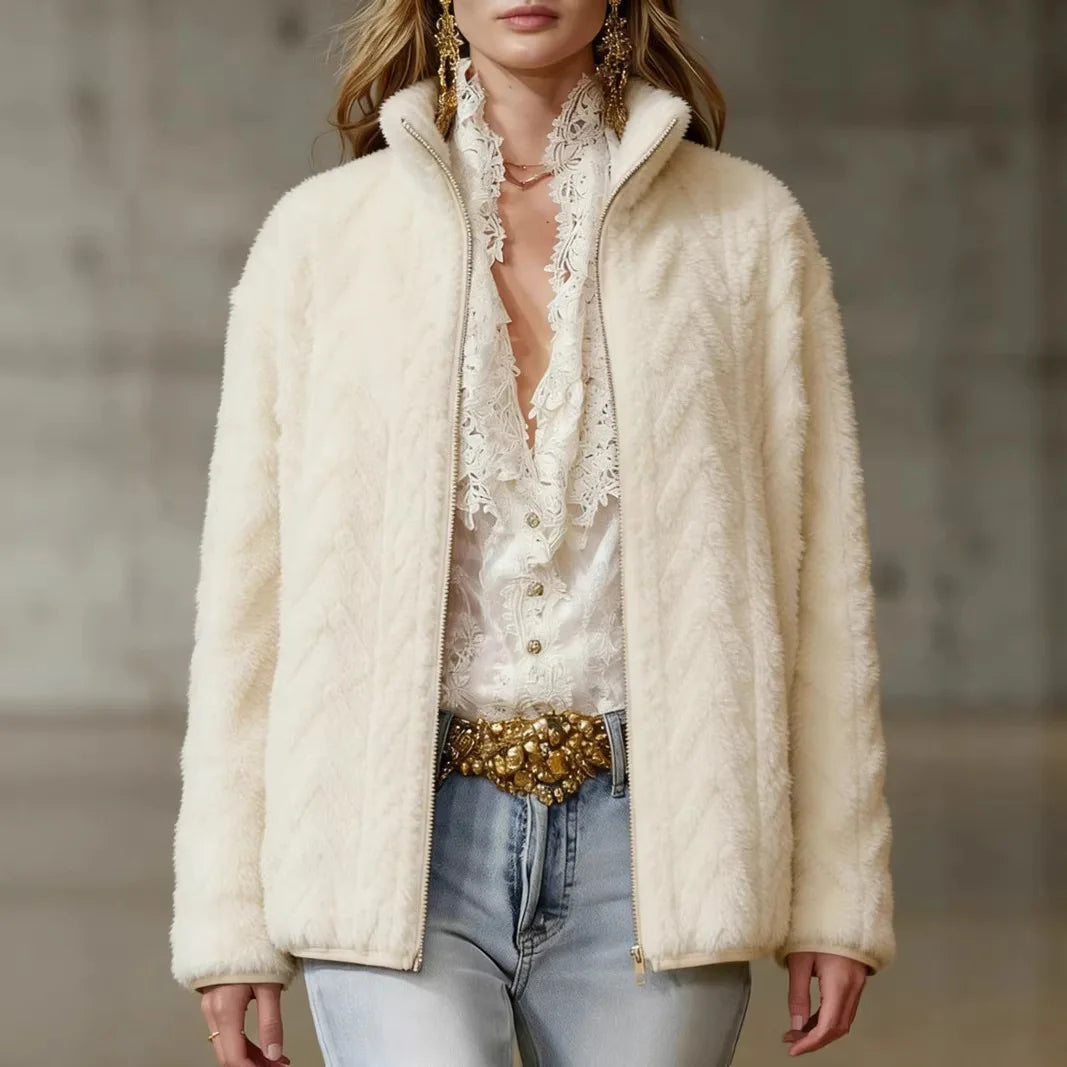 Rowena Textured Fleece Jacket