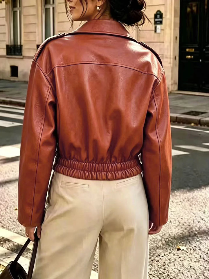 Marielle Cropped Moto Jacket