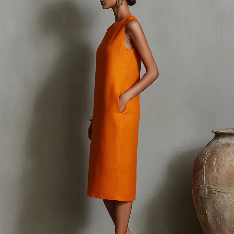 Zeloria Casual Relaxed Midi Dress