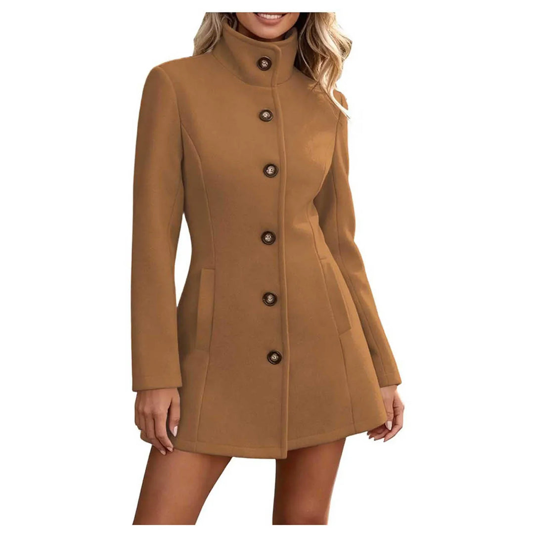 Marisette Stand Collar Peacoat