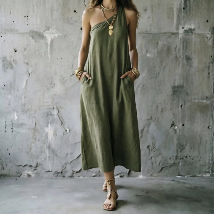Virelia One Shoulder Maxi Dress