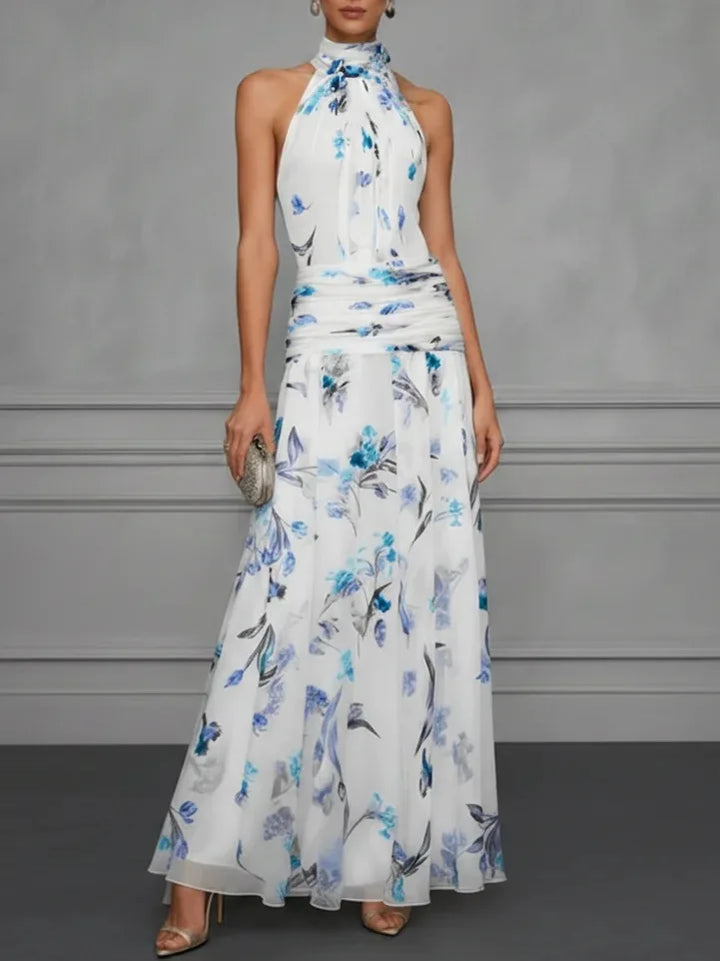Madison Floral Halter Wedding Guest Dress