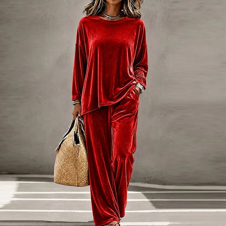 Lucienne Velvet Wide Leg Set