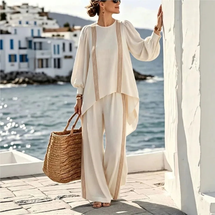 Ameera Asymmetric Stripe Set