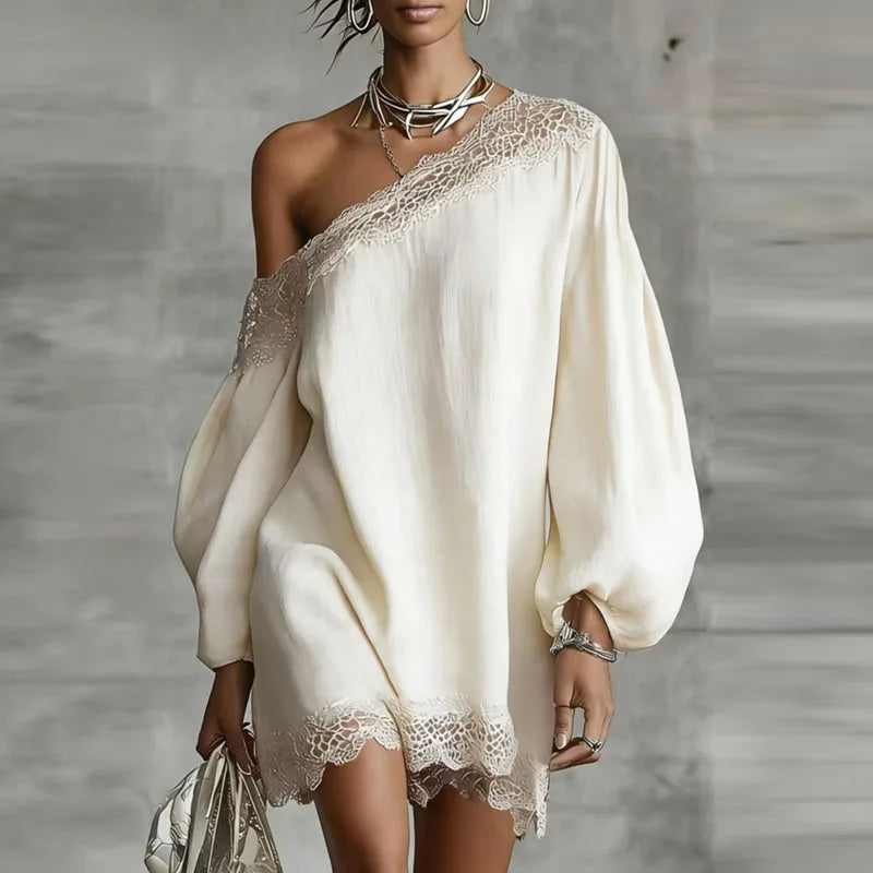Salona One Shoulder Boho Mini Dress
