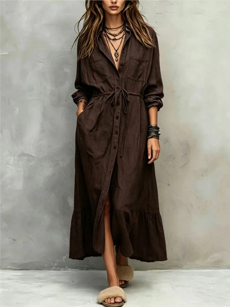 Ava Everyday Maxi Shirt Dress
