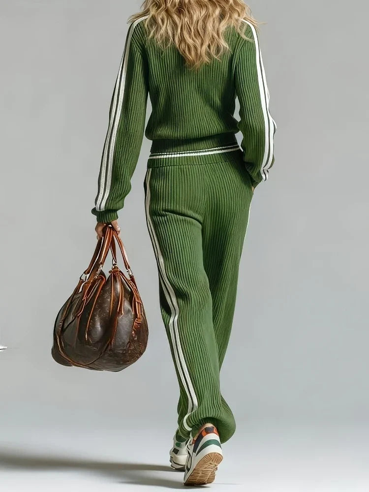 Adalyn Half Zip Ribbed Set