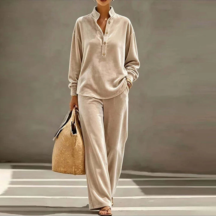 Isolina Stand Collar Two Piece Set