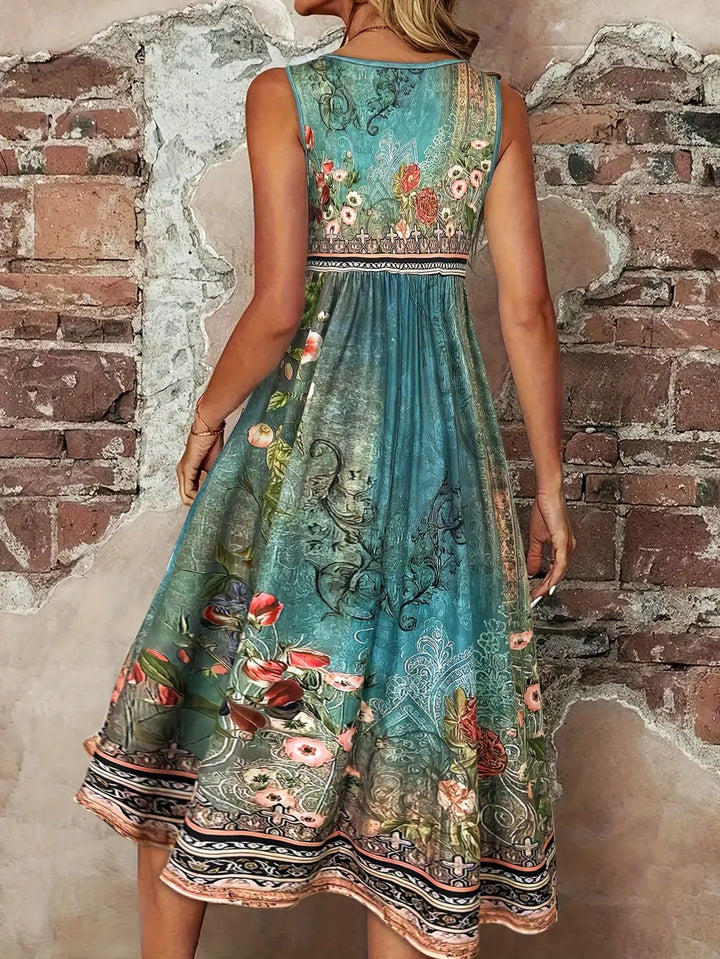 Brielle Boho Floral Midi Dress