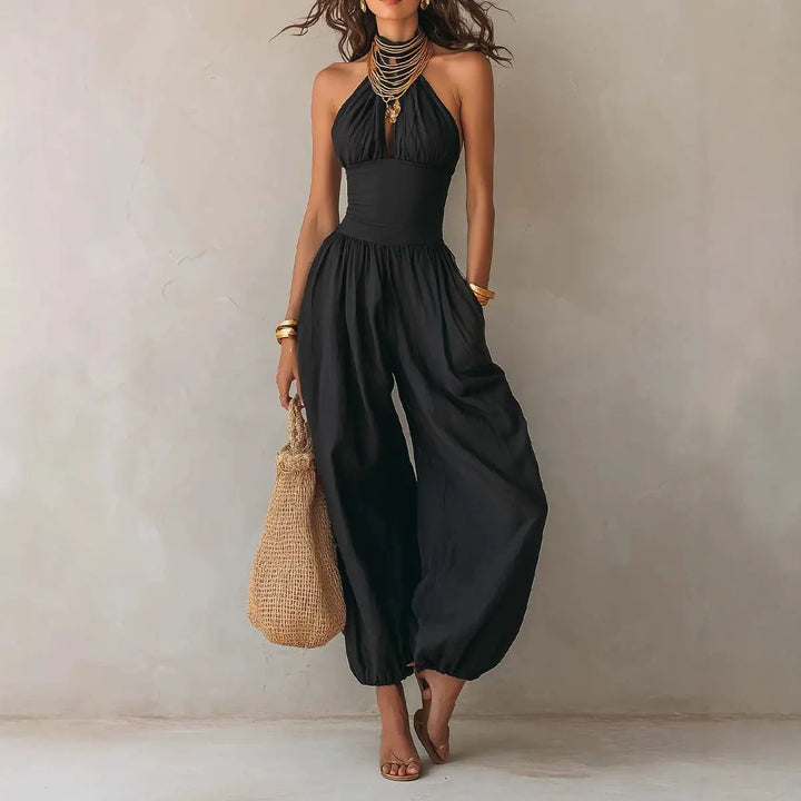 Asteria Halter Wide Leg Jumpsuit