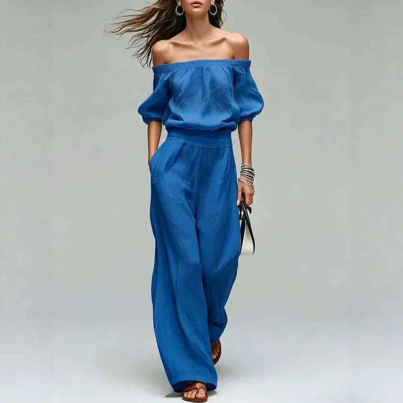 Sylvena Off Shoulder Two-Piece Set