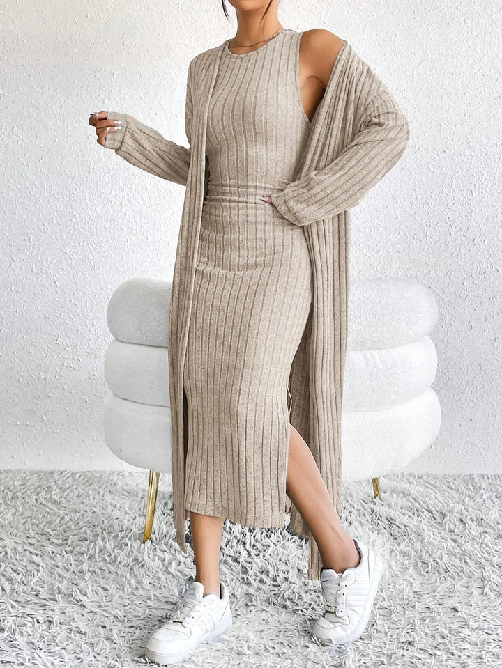 Vesper Ribbed Sheath Dress Set