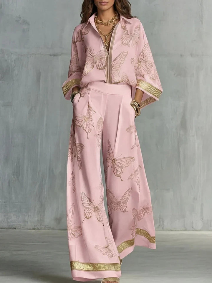 Brialia Butterfly Print Lounge Set