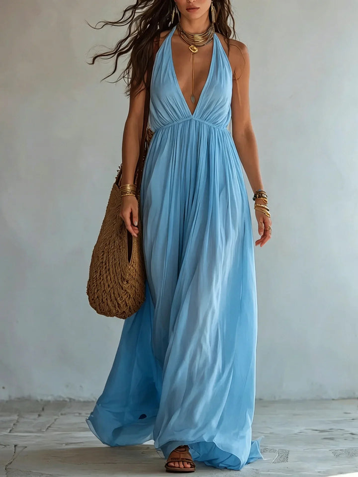Paige Deep V Neck Maxi Dress