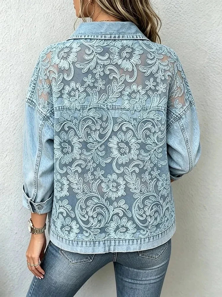 Evelyn Lace Denim Jacket