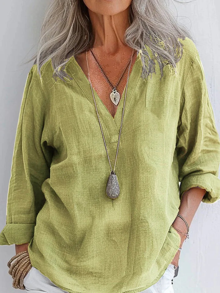 Serenique Vintage Casual Blouse