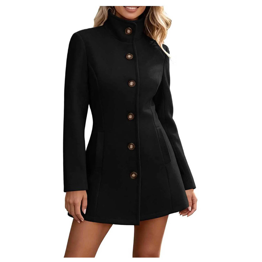Marisette Stand Collar Peacoat