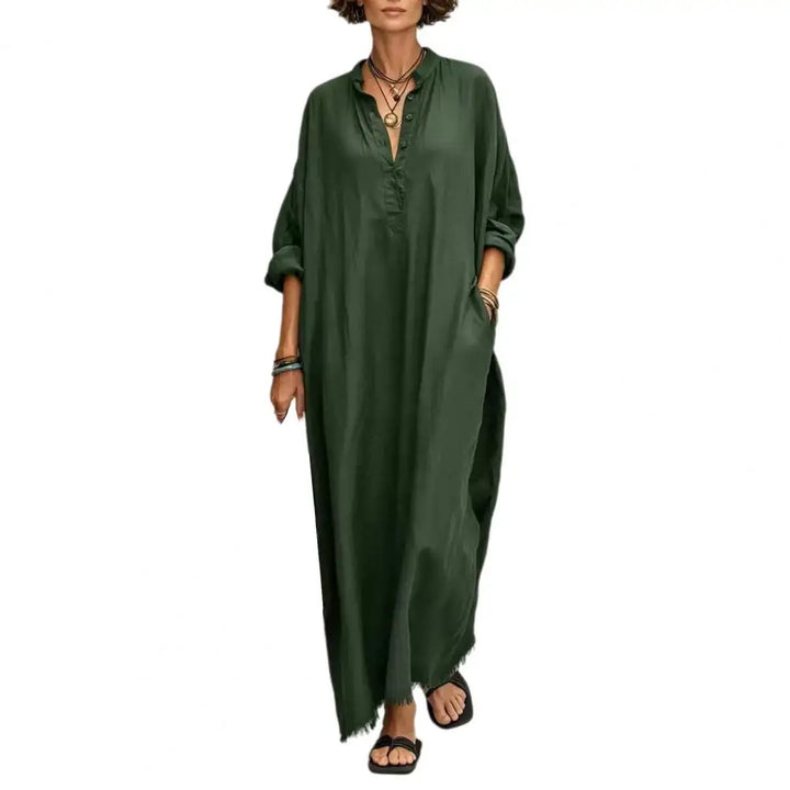 Natalie Casual Maxi Shirt Dress