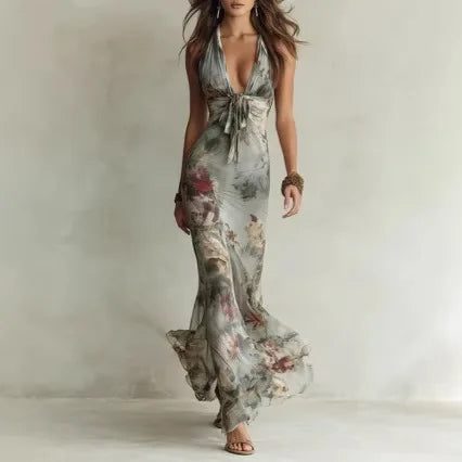 Gabrielle Elegant Floral Maxi Dress