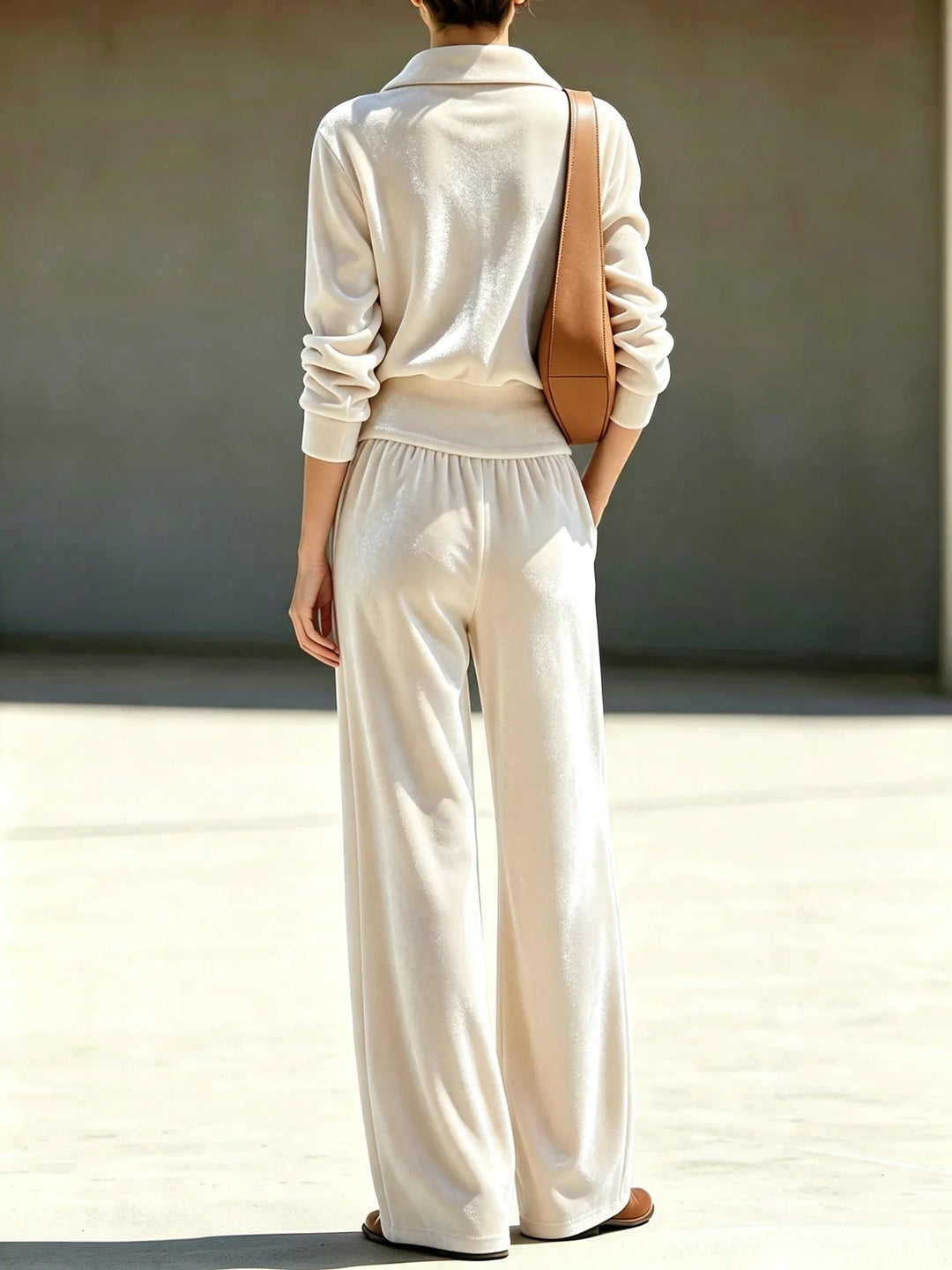 Harriet Velvet Half Zip Tracksuit