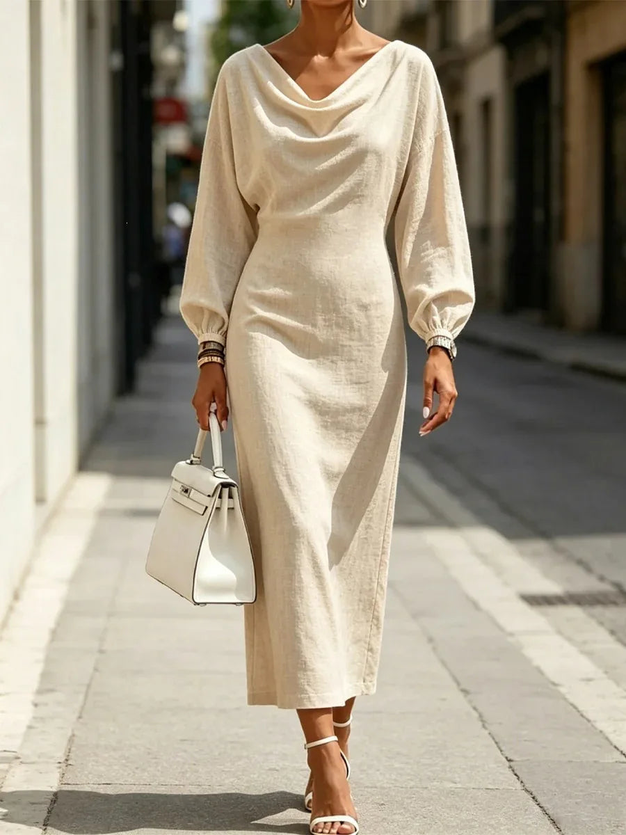 Nerissa Cowl Neck Midi Dress