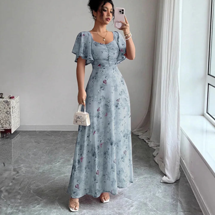 Elodie Puff Sleeve Midi Dress