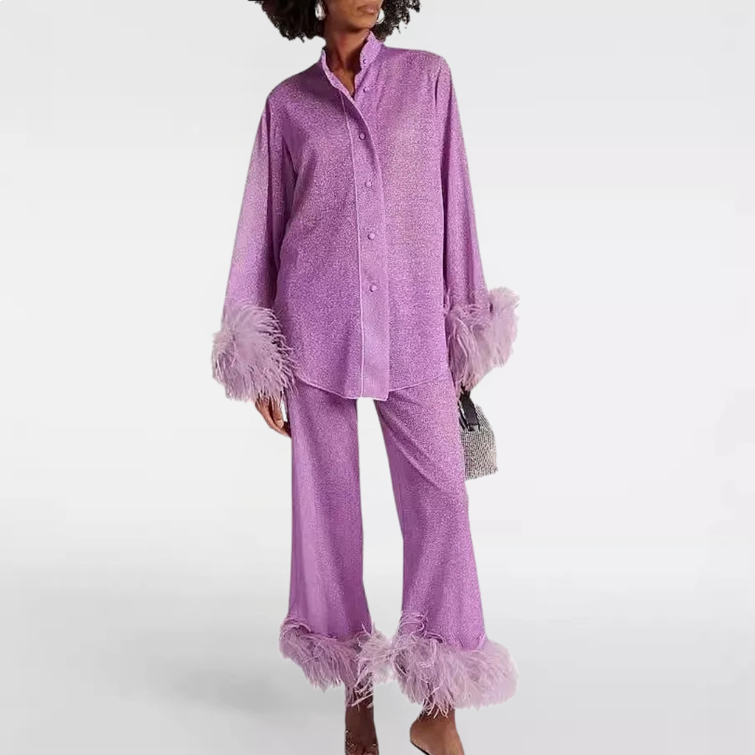 Dana Feather Trim Matching Set
