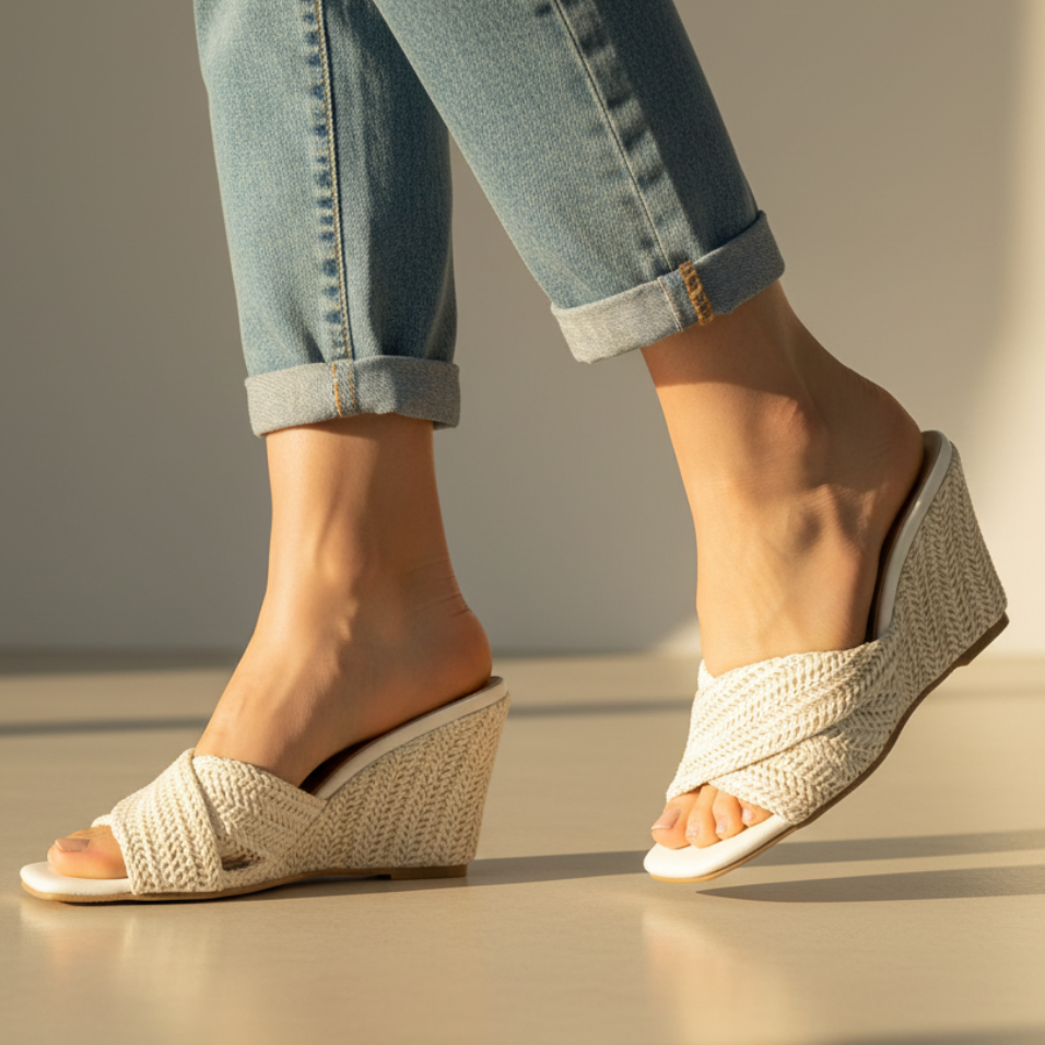 Valencia Raffia Platform Sandals